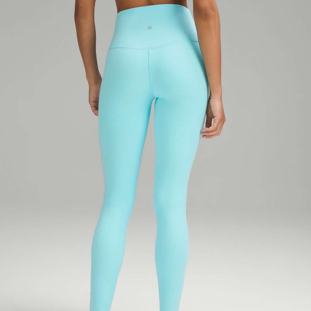 Lululemon align high rise pant 28” cyan blue